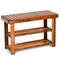 3-Tier Wood Shoe Rack Shoe Bench Freestanding Boots Organizer